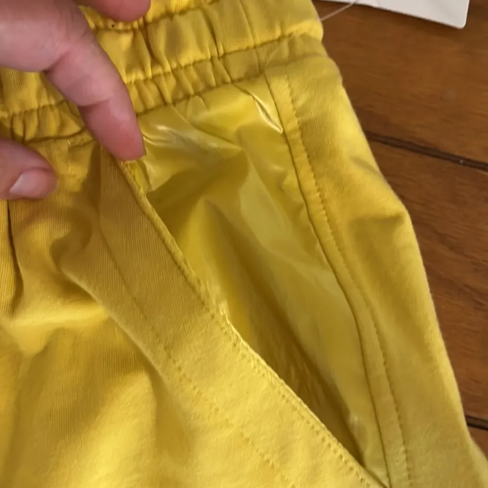 Athleta Girl x Simone Biles yellow Warm Up Midi sweatshirt shorts size 16.